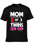 Mom of Twins Low Battery T-Shirt