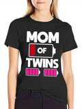 Mom of Twins Low Battery T-Shirt