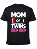 Mom of Twins Low Battery T-Shirt