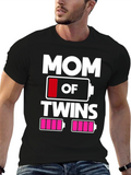 Mom of Twins Low Battery T-Shirt
