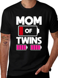 Mom of Twins Low Battery T-Shirt