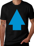 Upward Arrow Graphic Black T-Shirt