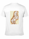 Horse Graphic Tee - Black Cotton Blend