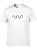 Mens Black Graphic Tee - Abstract Design