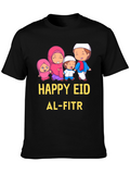 Happy Eid Al-Fitr Cartoon Family T-Shirt