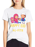 Happy Eid Al-Fitr Cartoon Family T-Shirt