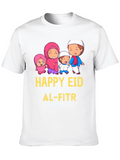 Happy Eid Al-Fitr Cartoon Family T-Shirt