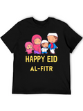 Happy Eid Al-Fitr Cartoon Family T-Shirt