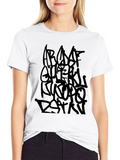 Abstract Graffiti Alphabet Black T-Shirt