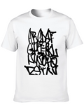 Abstract Graffiti Alphabet Black T-Shirt