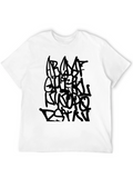 Abstract Graffiti Alphabet Black T-Shirt