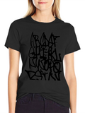 Abstract Graffiti Alphabet Black T-Shirt