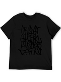 Abstract Graffiti Alphabet Black T-Shirt