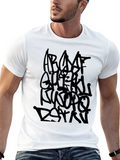 Abstract Graffiti Alphabet Black T-Shirt