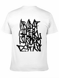Abstract Graffiti Alphabet Black T-Shirt