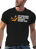 Scary Pumpkin Smile T-Shirt - Halloween Humor