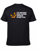 Scary Pumpkin Smile T-Shirt - Halloween Humor