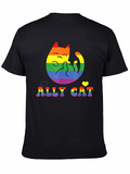 ALLY CAT Pride T-Shirt Rainbow LGBT