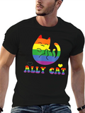 ALLY CAT Pride T-Shirt Rainbow LGBT
