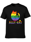 ALLY CAT Pride T-Shirt Rainbow LGBT