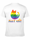 ALLY CAT Pride T-Shirt Rainbow LGBT