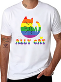 ALLY CAT Pride T-Shirt Rainbow LGBT