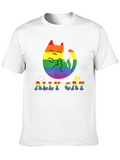 ALLY CAT Pride T-Shirt Rainbow LGBT
