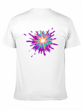 Vibrant Splatter Graphic T-Shirt - Black