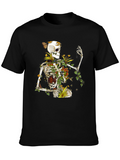 Floral Skeleton Graphic T-Shirt - Botanical Death Tee