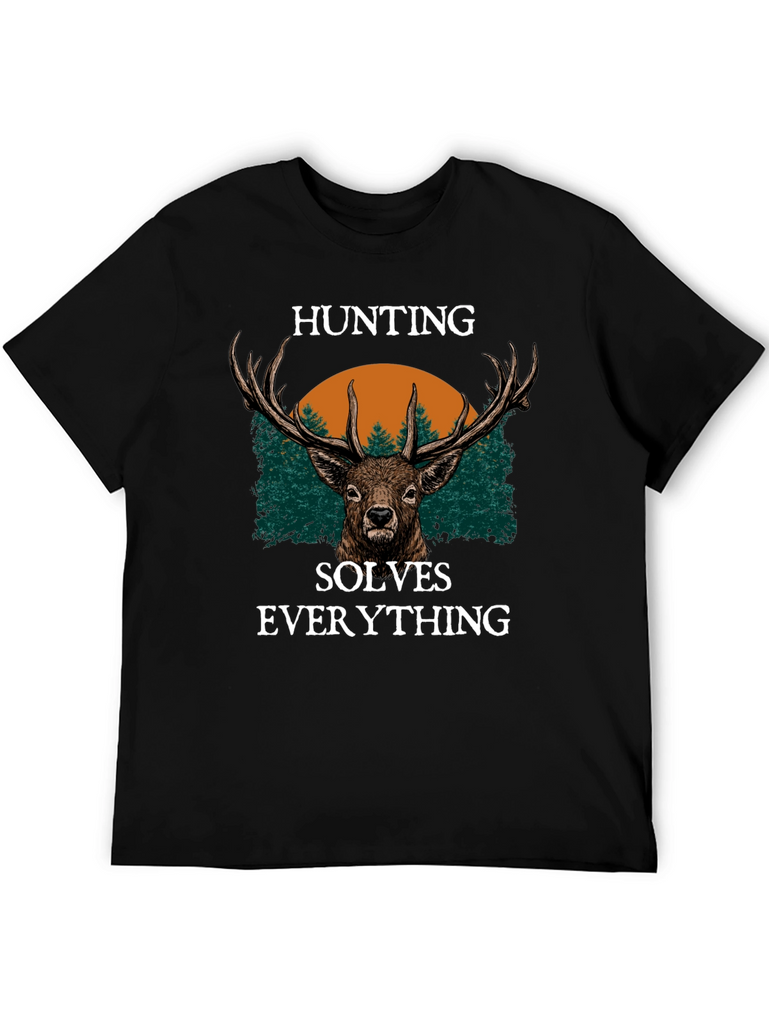 Hunting Solves Everything Graphic T-Shirt