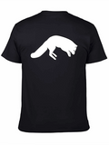 Fox Silhouette Graphic Tee - Black Cotton T-Shirt