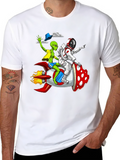 Alien & Astronaut Rocket Ride Graphic Tee
