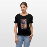 Celestial Woman Cloud Formation at Golden Sunset