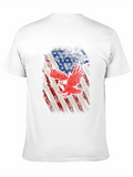 American Flag Eagle Graphic Tee - Patriotic Style