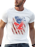 American Flag Eagle Graphic Tee - Patriotic Style