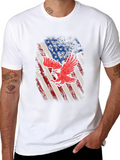 American Flag Eagle Graphic Tee - Patriotic Style