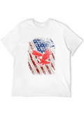 American Flag Eagle Graphic Tee - Patriotic Style