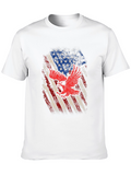 American Flag Eagle Graphic Tee - Patriotic Style