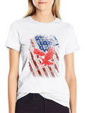 American Flag Eagle Graphic Tee - Patriotic Style
