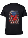 American Flag Eagle Graphic Tee - Patriotic Style