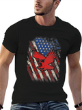 American Flag Eagle Graphic Tee - Patriotic Style