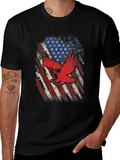 American Flag Eagle Graphic Tee - Patriotic Style