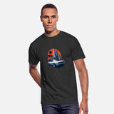 Cityscape Sunset Cruise - Sport Car T-Shirt Design