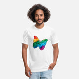 Colorful Rainbow Butterfly With Smoke And Fog