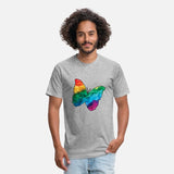 Colorful Rainbow Butterfly With Smoke And Fog