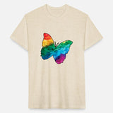 Colorful Rainbow Butterfly With Smoke And Fog