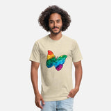 Colorful Rainbow Butterfly With Smoke And Fog