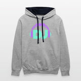 Cool DJ headphones music party text lettering logo