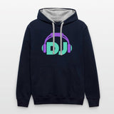 Cool DJ headphones music party text lettering logo