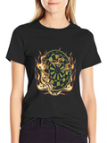 Flaming Dartboard Graphic Tee